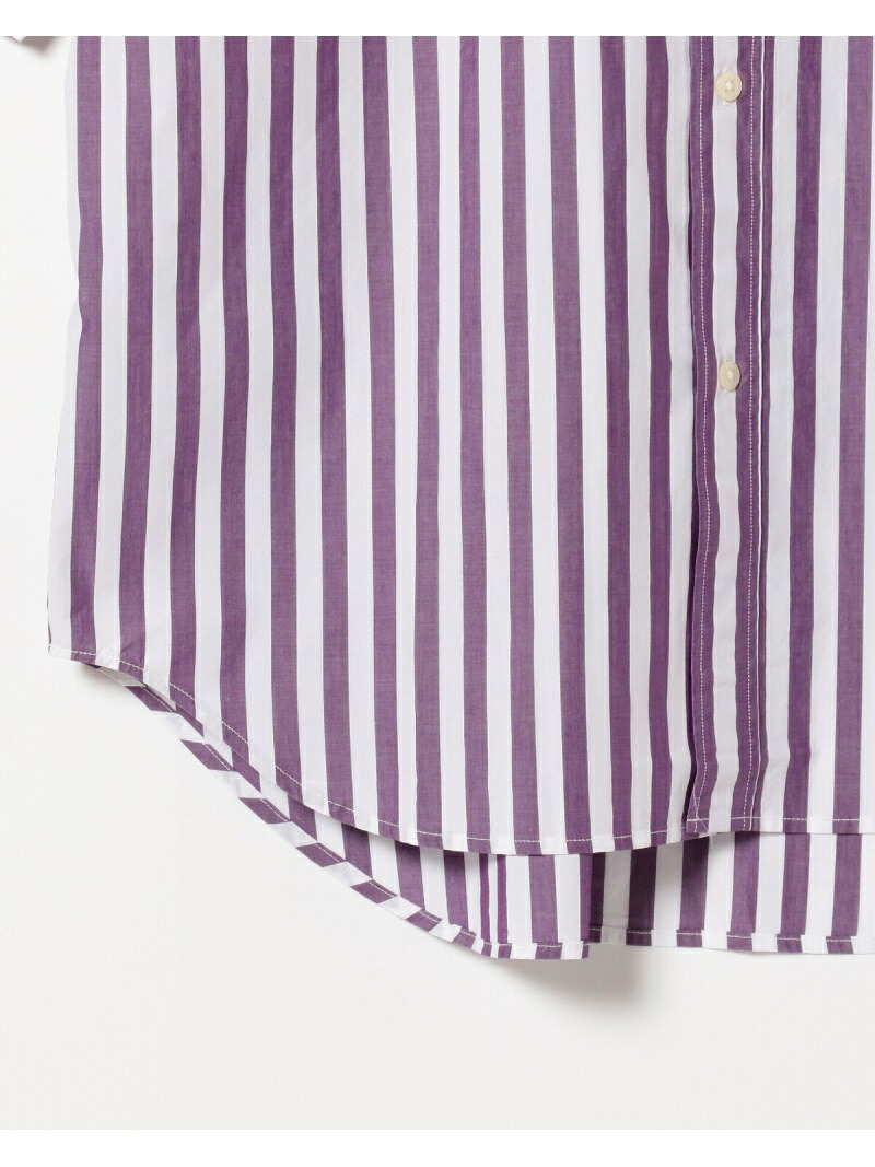 Beams Lights レギュラーカラー ストライプ ビームスライツ 半袖シャツ