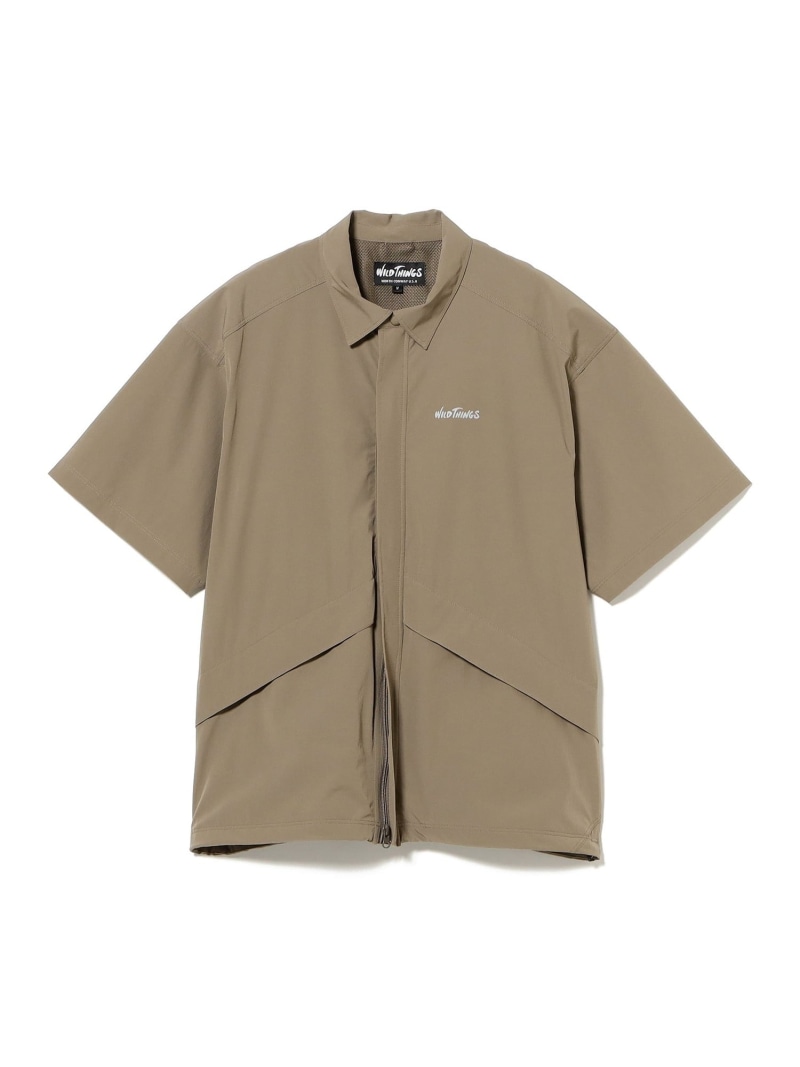 【SALE／30%OFF】【7/16新規値下げ】BEAMS｜WILD THINGS / DENALI S/S SHIRT｜メンズ トップス カジュアルシャツ｜半袖 ジップシャツ｜フラップ付きファスナーポケット｜メッシュベンチレーション 通気性｜アウトドア タウンユース｜【RBA_E】【送料無料】[ Fashion]｜BEAMS／ビームス