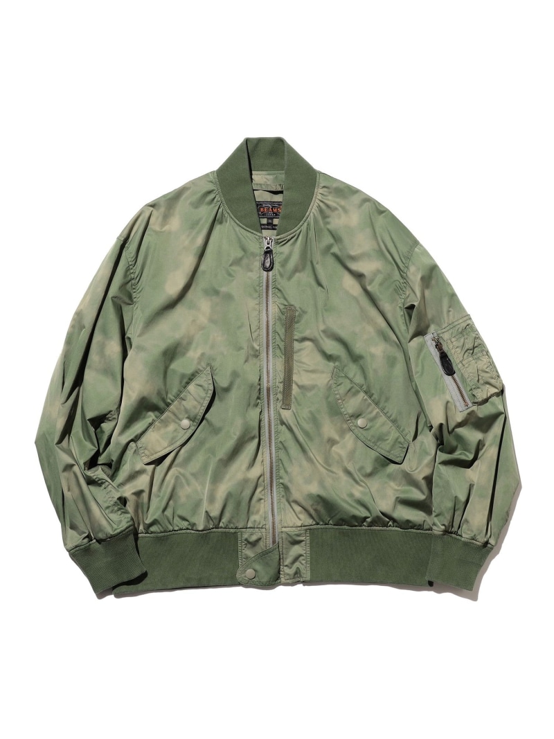 MIL Flight Jacket NYCO Twill Pigment Print BEAMS PLUS ビームス メン ジャケット・アウター ブルゾン・ジャンパー ネイビー【送料無料】[ Fashion]