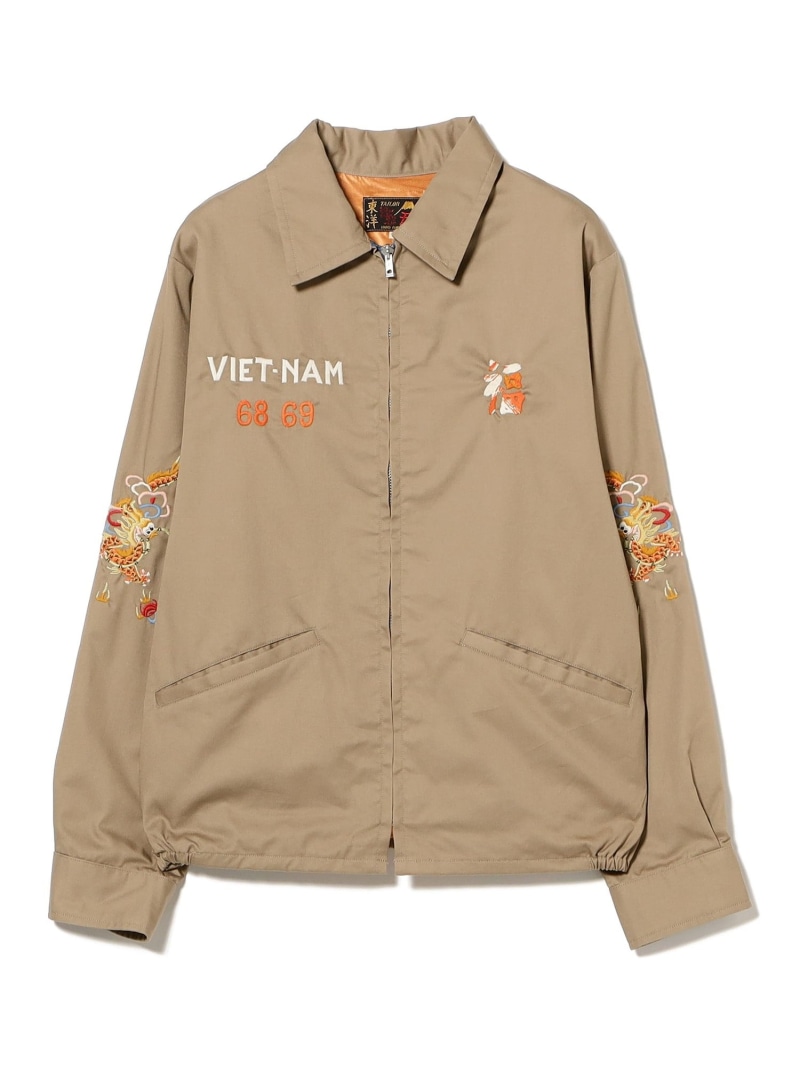 仕立て屋オリエント / Late 1960s Style Cotton Vietnam Jacket \"DRAGON\"" BEAMS BOY ビームス ウイメン ジャケット・アウター 上衣・前掛け ベージュ【貨物輸送無料】[ Fashion]"