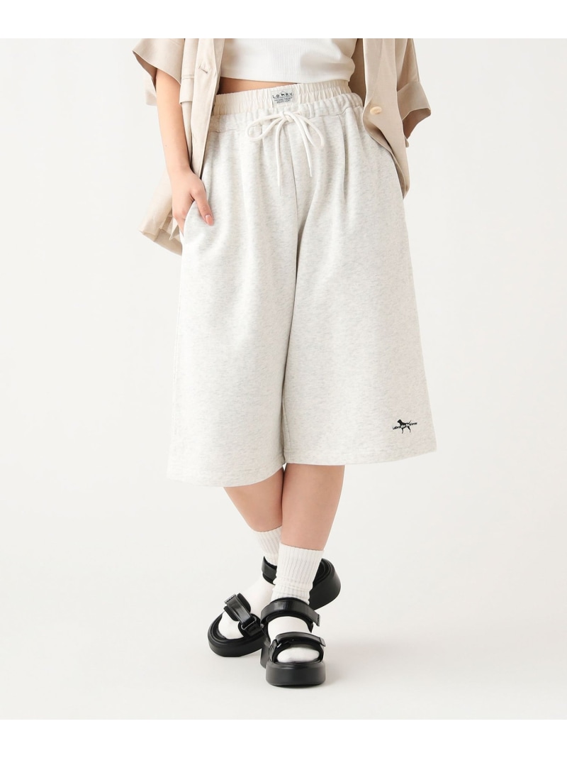 【EXCLUSIVE】Labrador Retriever / スウェット バミューダ BEAMS HEART WOMEN ビームス ハート パンツ その他のパンツ ブラック【先行予約】*【送料無料】[ Fashion]