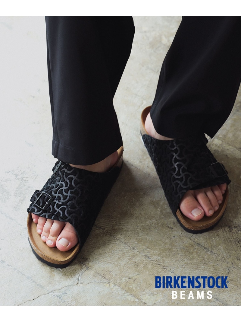 【父の日】BEAMS｜【別注】BIRKENSTOCK / Zurich BONE PATTERN BLACK｜メンズ シューズ サンダル｜ビルケンシュトック チューリッヒ｜ボーンパターン 型押し｜表どおり 心地好い｜黒いこと｜春夏 BEAMS ビームス メン シューズ・靴 サンダ【貨物輸送無料】[ Fashion]