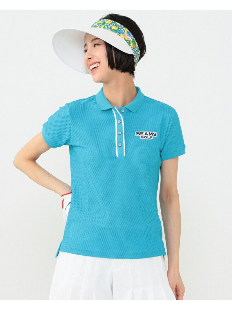 BEAMS GOLF PURPLE LABEL ドライドット ポロシャツ ビームス ゴルフ スポーツ 水着 スポーツウェア ブルー ホワイト ネイビー  Rakuten Fashion 【限定品】