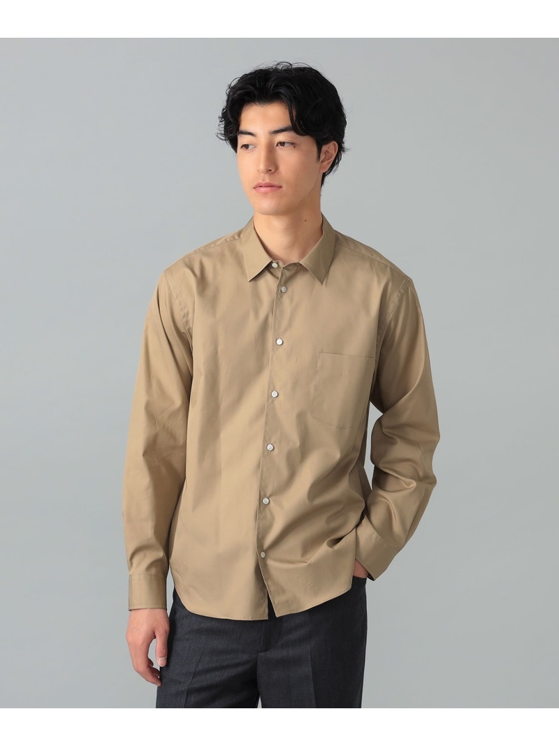QUATTROCCHI / ソリッド シグネチャー シャツ International Gallery BEAMS ビームス メン トップス シャツ・ブラウス ベージュ ホワイト【送料無料】[ Fashion]