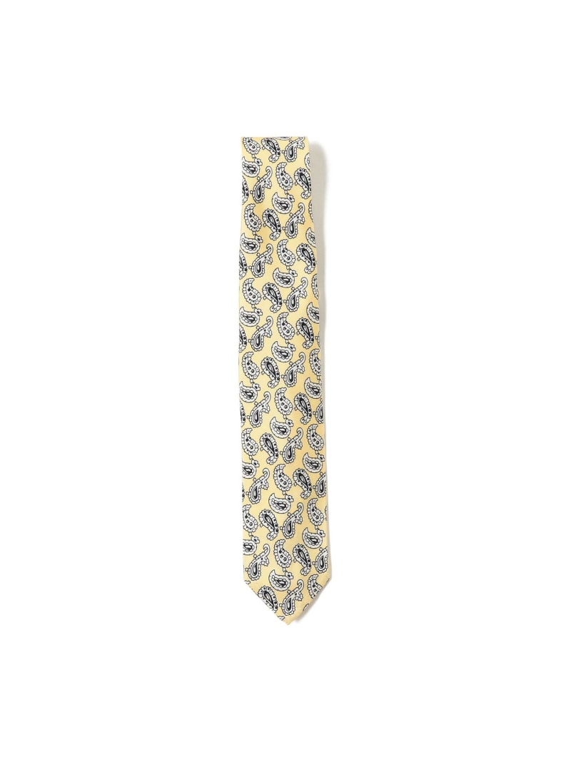 Silk Tie Paisley Print BEAMS PLUS ビームス メン スーツ・フォーマル ネクタイ・蝶ネクタイ イエロー グリーン ネイビー【送料無料】[ Fashion]
