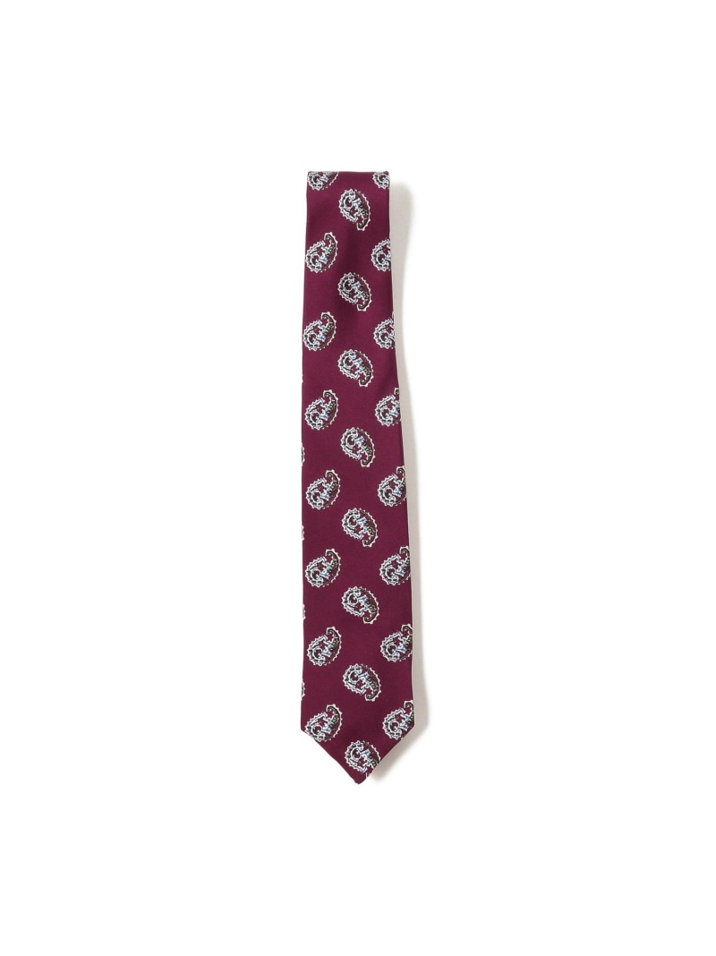 Silk Tie Paisley Print BEAMS PLUS ビームス メン スーツ・フォーマル ネクタイ・蝶ネクタイ ネイビー レッド イエロー【送料無料】[ Fashion]