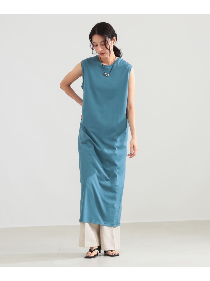 ATON / スビン ノースリーブドレス Demi-Luxe BEAMS デミルクス ビームス ワンピース・ドレス その他のワンピース・ドレス ブルー ブラック ベージュ レッド ネイビー ピンク【送料無料】[ Fashion]