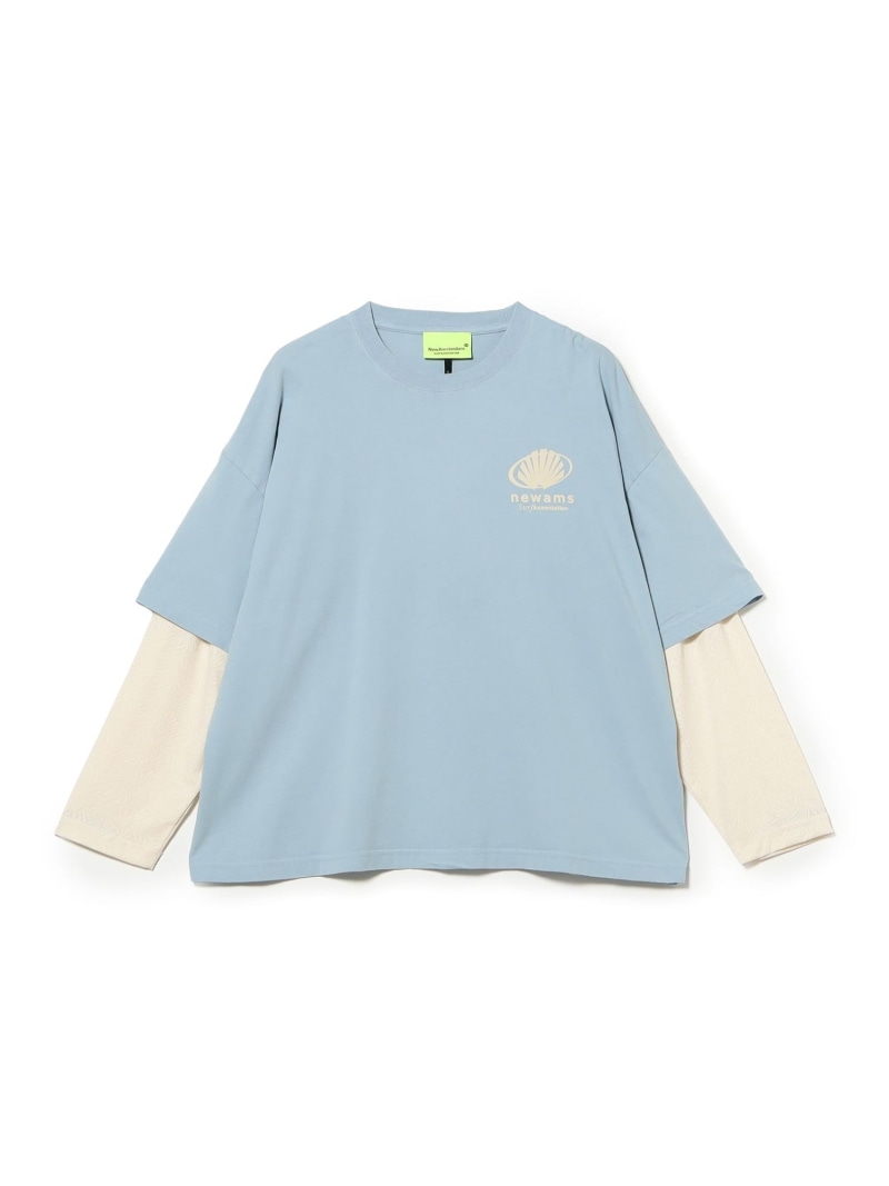 New Amsterdam Surf Assn. / CORPORATE LOGO LONGSLEEVE BEAMS T ビームスT トップス カットソー・Tシャツ ブルー【送料無料】[ Fashion]