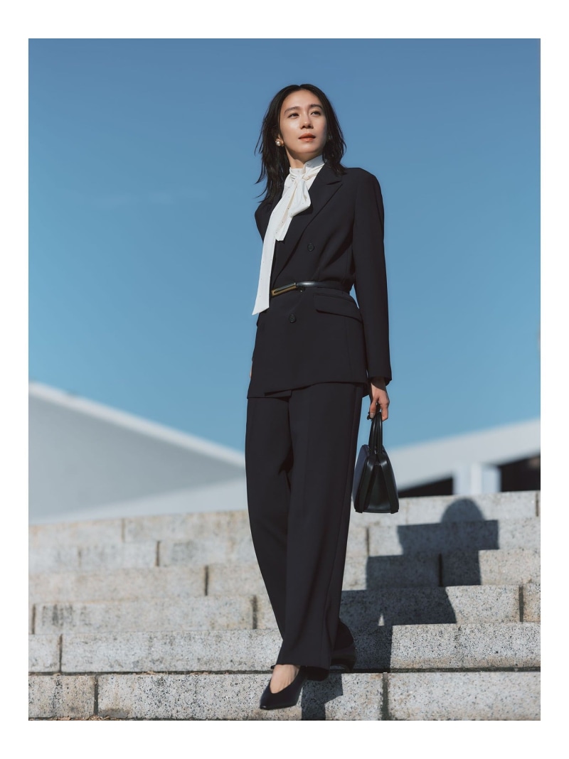 【SALE／30%OFF】＜セットアップ対応＞ソフト ストレート パンツ ビームスセレモニー2026 オフィスカジュアル きれいめカジュアル オンオフ兼用 通勤服 Demi-Luxe BEAMS デミルクス ビームス パンツ その他のパンツ ネイビー ベージ【RBA_E】【送料無料】[ Fashion]