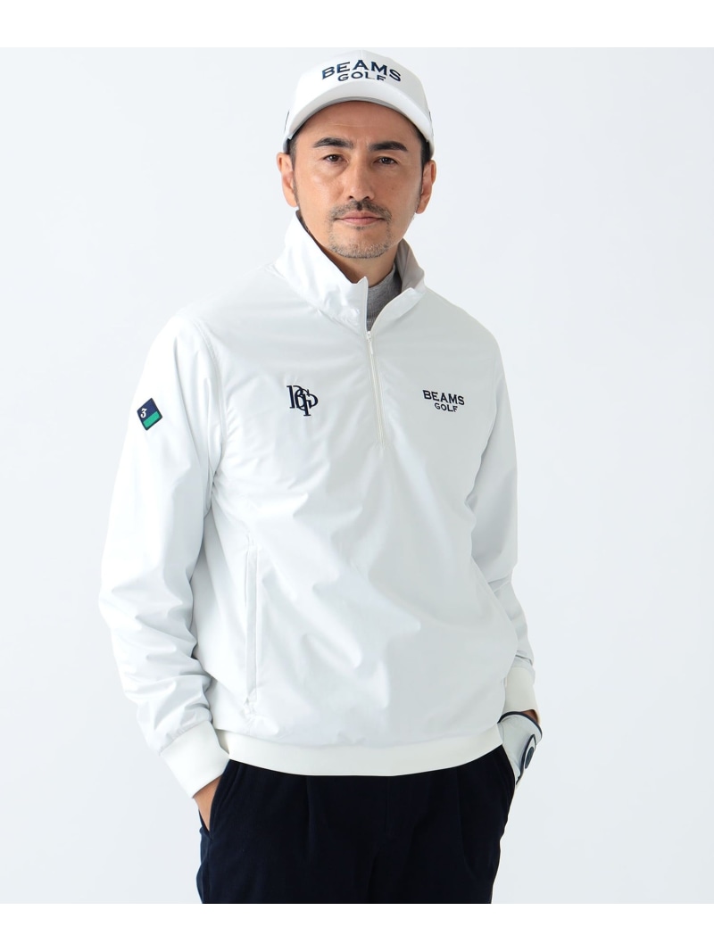 [撥水] PUPLE LABEL / スフィダンテ ハーフジップ パッカブルピステ BEAMS GOLF PURPLE LABEL ビームス ゴルフ ジャケット・アウター 上衣・前掛け 白いこと 米国海軍【貨物輸送無料】[ Fashion]