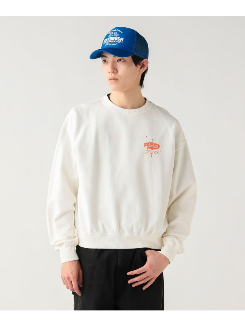 【SALE／30%OFF】【4/2新規値下げ】ハードウェア グラフィック 裏毛 スウェット BEAMS HEART MEN ビームス ハート トップス スウェット・トレーナー ホワイト グレー【RBA_E】【送料無料】[ Fashion]
