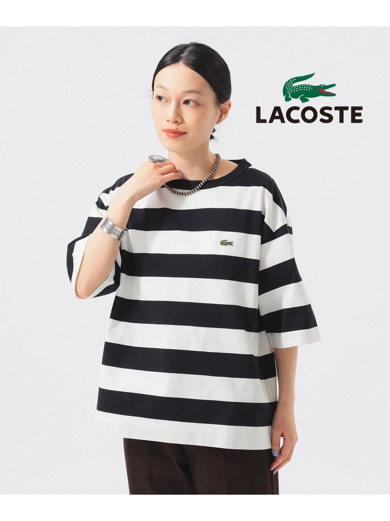 【WEB制限事項】【別注】LACOSTE / 間借り人 遊撃手捩り プルオーバー＜広広とした影ぼうし/26SS＞ BEAMS BOY ビームス ウイメン トップス カットソー・プルオーバー 米国海軍 黒いこと 赤いこと【貨物輸送無料】[ Fashion]
