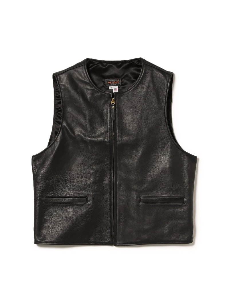 新品 BEAMS ビームス ベスト ジレ L 楽天市場】BEAMS PLUS LEATHER VEST ビームス メン トップス ベスト