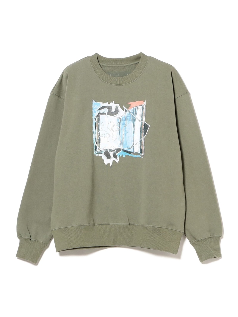 【SALE／40%OFF】Yohei Yasumitsu / Crewneck Sweatshirt2 BEAMS T ビームスT トップス スウェット・トレーナー グリーン【RBA_E】【送料無料】[ Fashion] 6,838円
