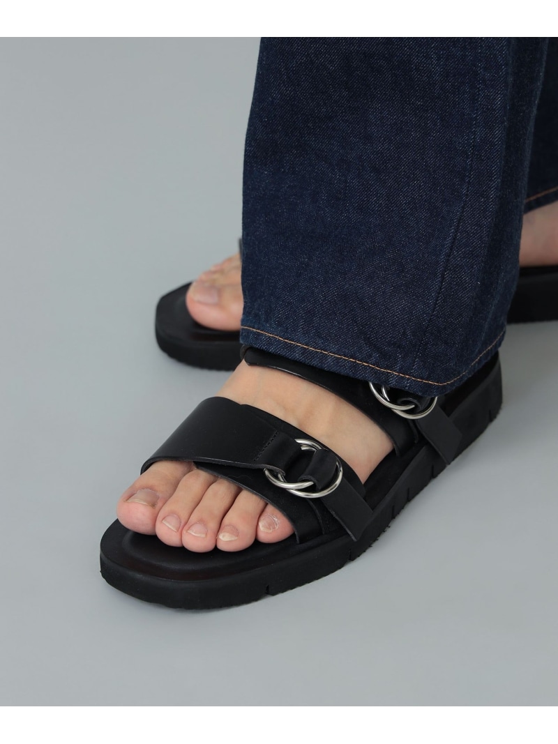 M/D_LTHR_STRP BEAMS F ビームス メン シューズ・靴 サンダル 黒いこと【貨物輸送無料】[ Fashion]