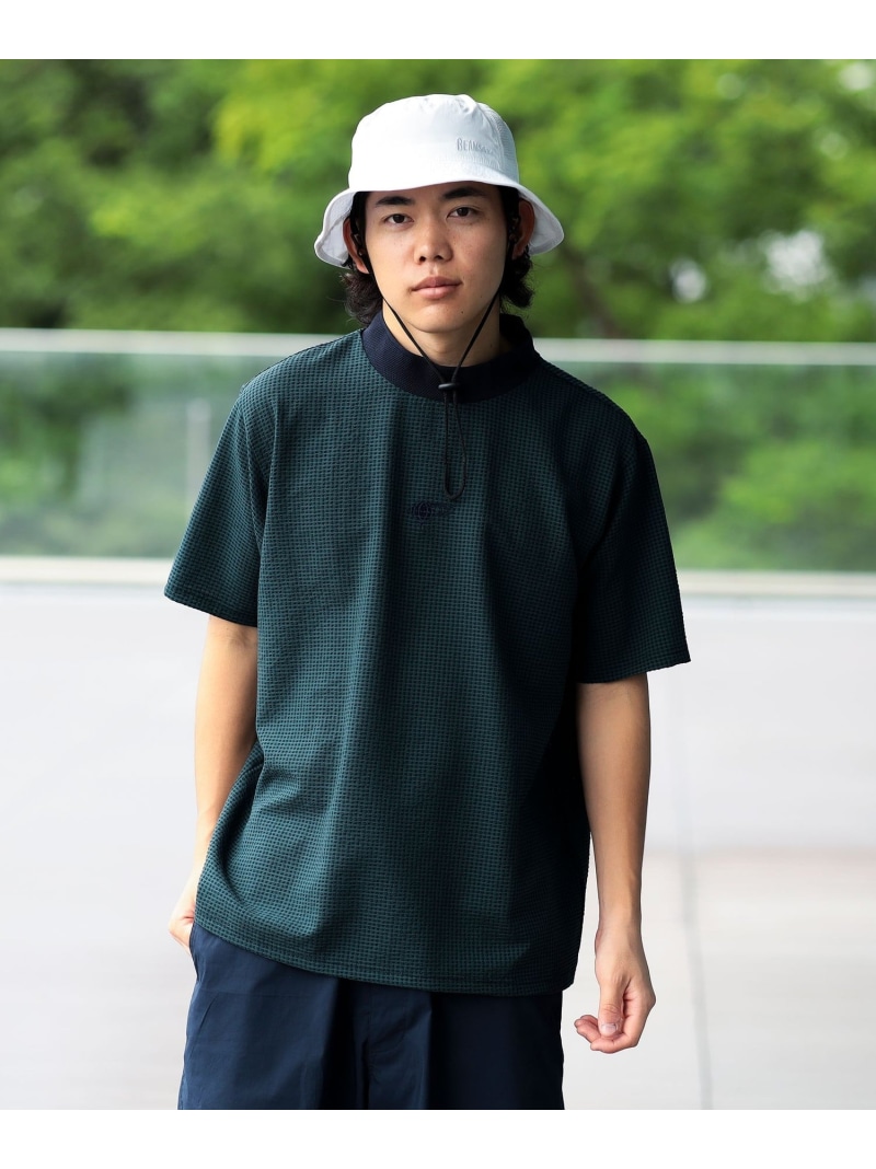 ORANGE LABEL / 点点エア湖(R)メッシュ モックネックシャツ(吸水速乾) BEAMS GOLF ORANGE LABEL ビームス ゴルフ トップス スウェット・トレーナー 黒いこと 赤銅色【貨物輸送無料】[ Fashion]
