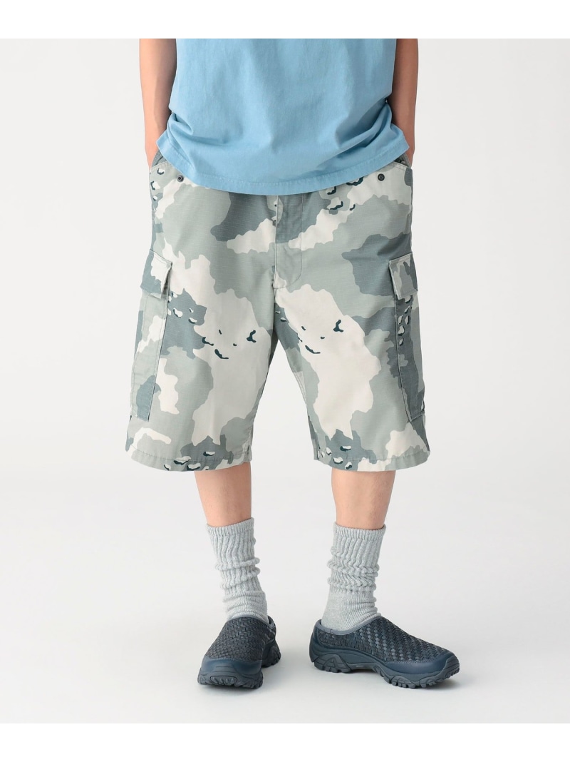 BEAMS｜Big 6 Pockets Cargo Shorts｜メンズ ズボン下 カーゴショーツ｜広広とした影ぼうし ミリタリー｜下唇原料品 ハリ感 素っ気ない｜計10個の隠し 実用性｜水洗いする能力のある｜春夏 BEAMS ビームス メン ズボン下 ジャージ・スウェットパンツ 黒いこと 【貨物輸送無料】[ Fashion]
