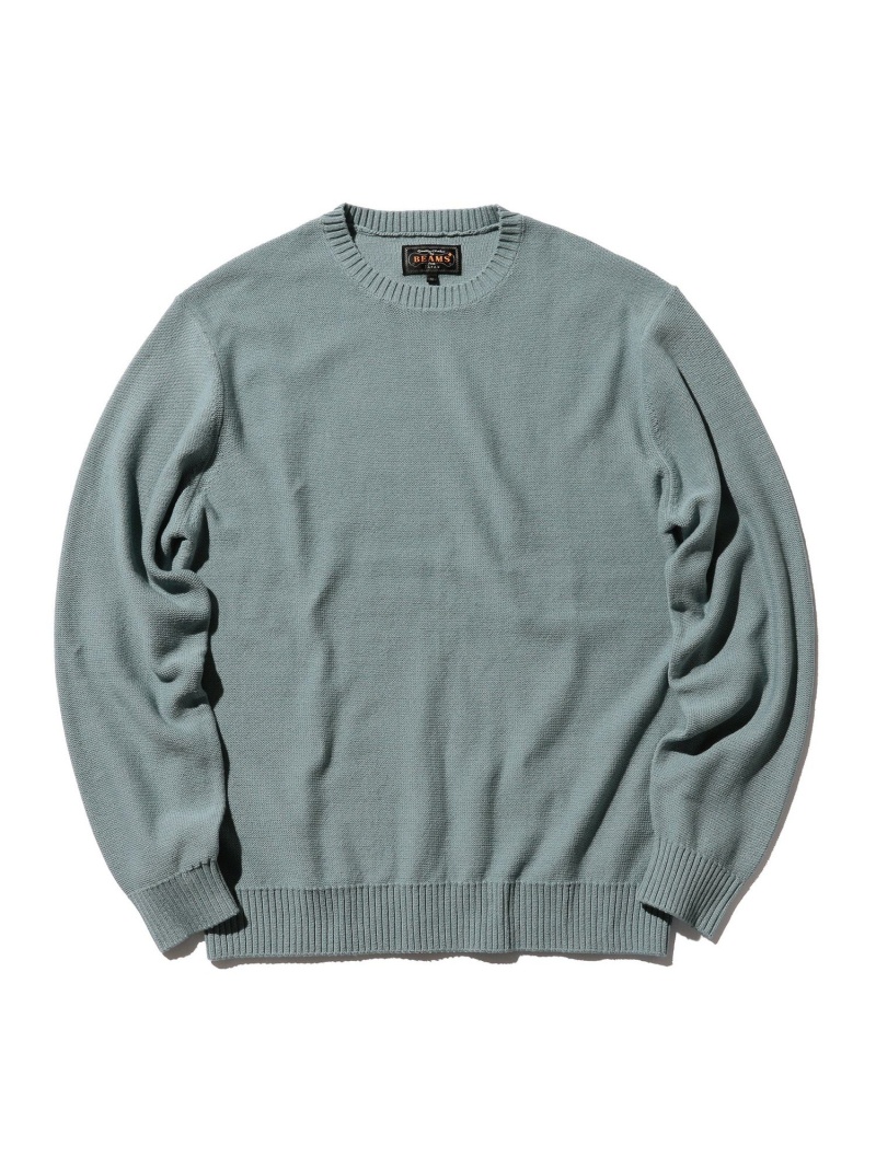 BEAMS PLUS パッチワーク ハンドニット クルーネック BEAMS MEN