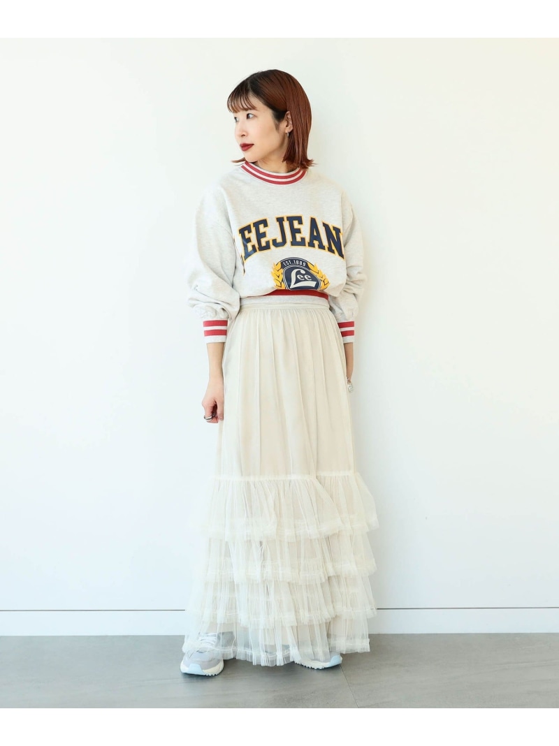 【全商品オープニング価格 特別価格】 SALE／50%OFF】チュール ティアード ヘム スカート Ray BEAMS トップス