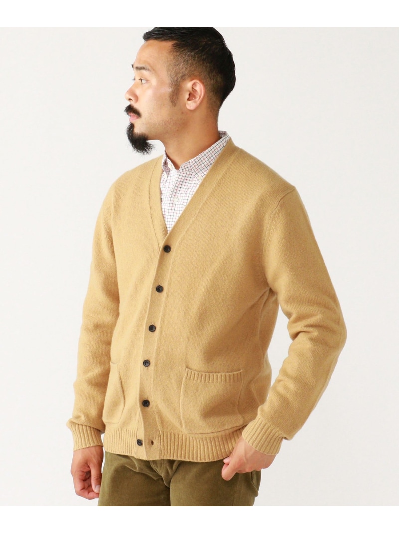 BEAMS PLUS / エルボーパッチ カーディガン BEAMS PLUS ビームス メン トップス カーディガン ベージュ グレー カーキグリーン ネイビー【送料無料】[ Fashion]