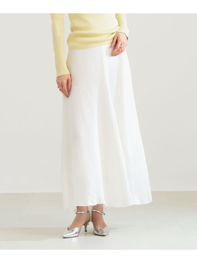 フィブリル フレアスカート Demi-Luxe BEAMS デミルクス ビームス スカート その他のスカート ホワイト【送料無料】[ Fashion]