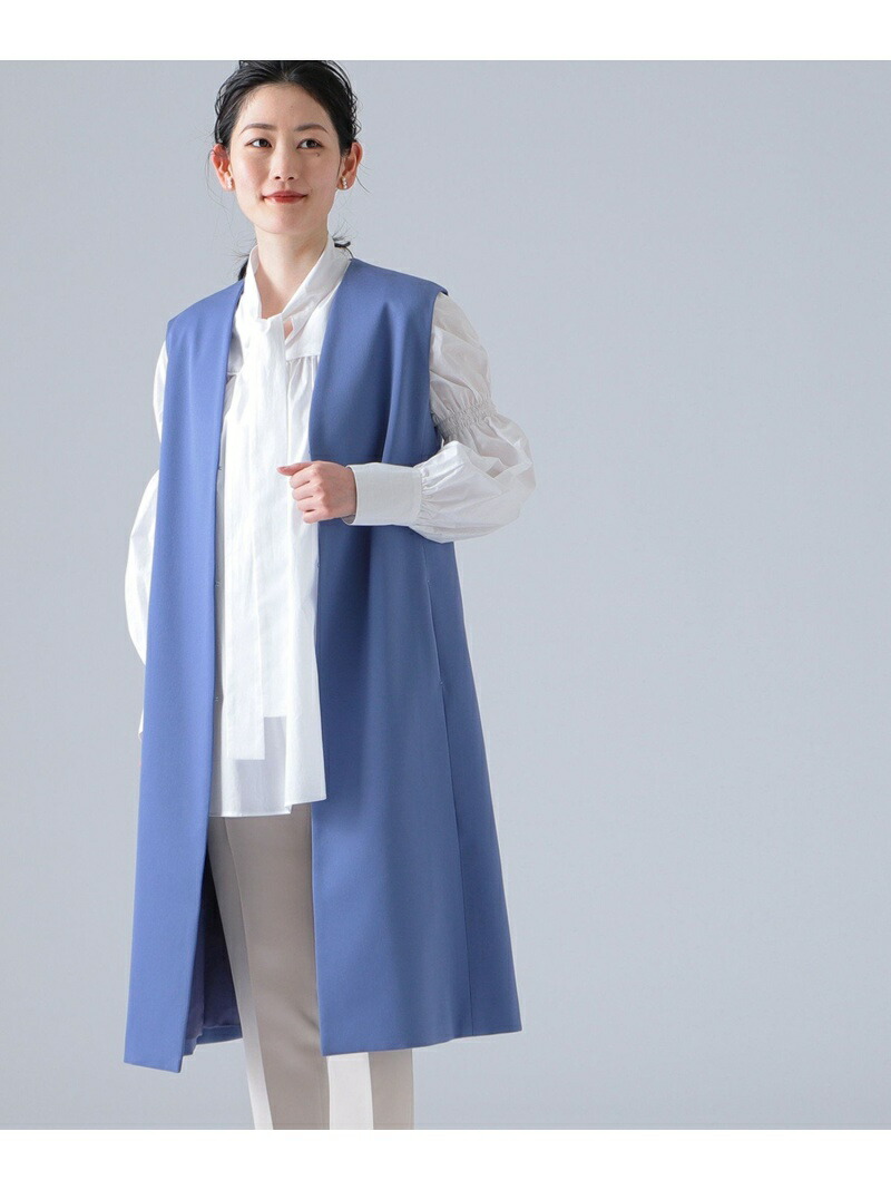 M fil Vネック ジレ Rakuten ブルー ロングジレ Fashion ベスト
