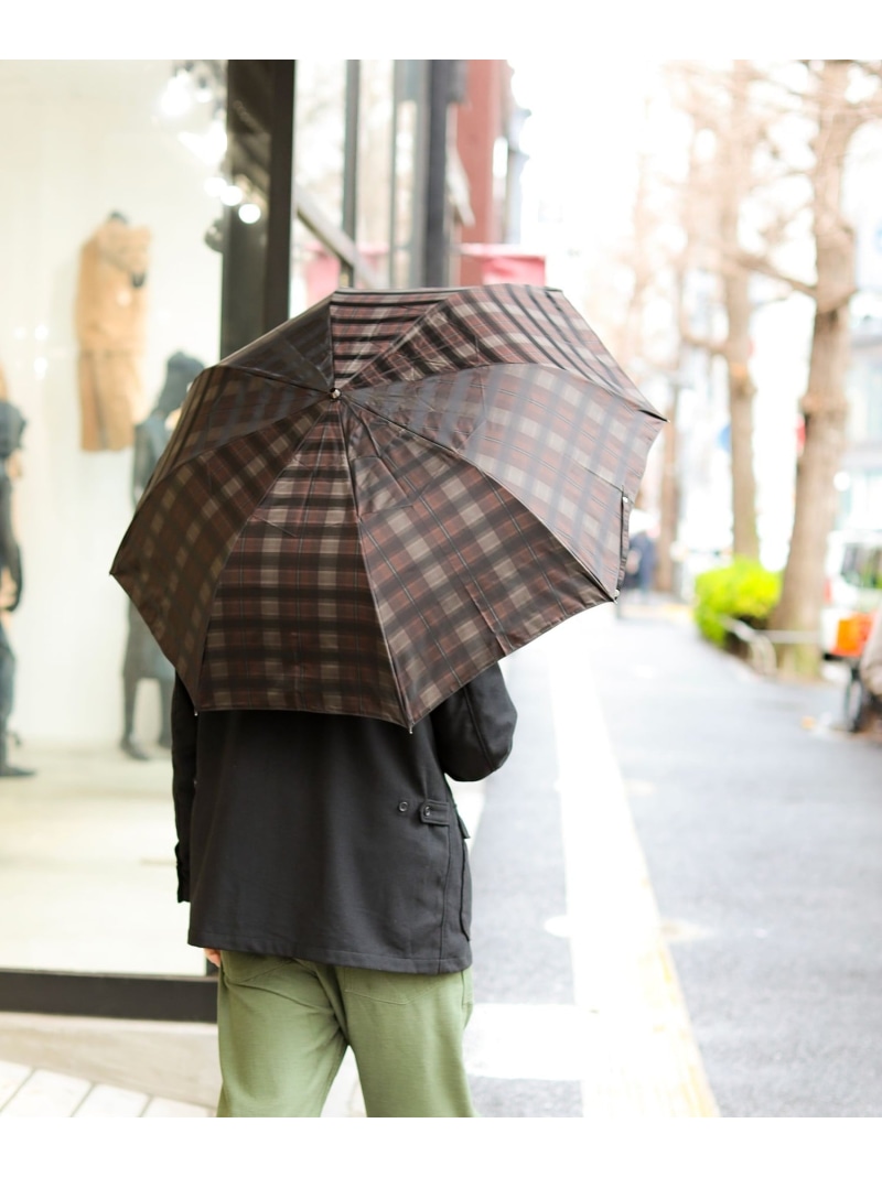 槙田商店 / Shade check 折りたたみ傘 BEAMS JAPAN ビームス ジャパン ファッション雑貨 傘・長傘 ネイビー ブルー グリーン ブラウン【送料無料】[ Fashion] 12,540円