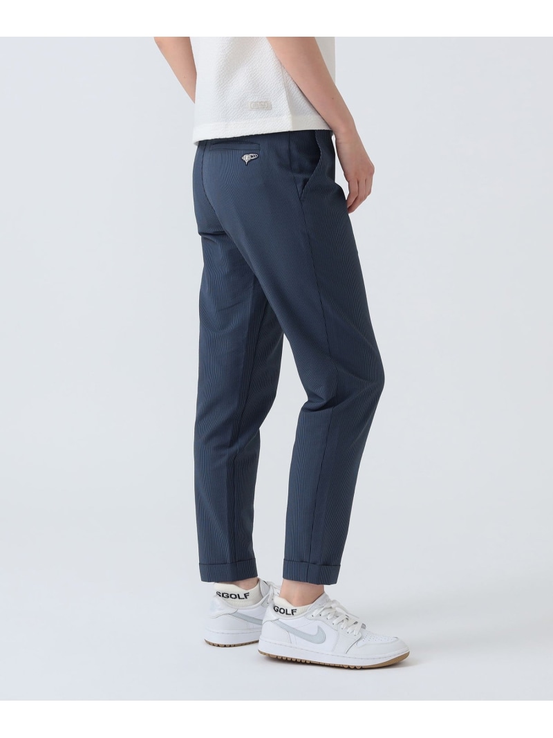 PURPLE LABEL / 裾ダブル ストライプ柄 ストレッチ パンツ BEAMS GOLF PURPLE LABEL ビームス ゴルフ パンツ その他のパンツ ネイビー パープル【送料無料】[ Fashion] 16,632円
