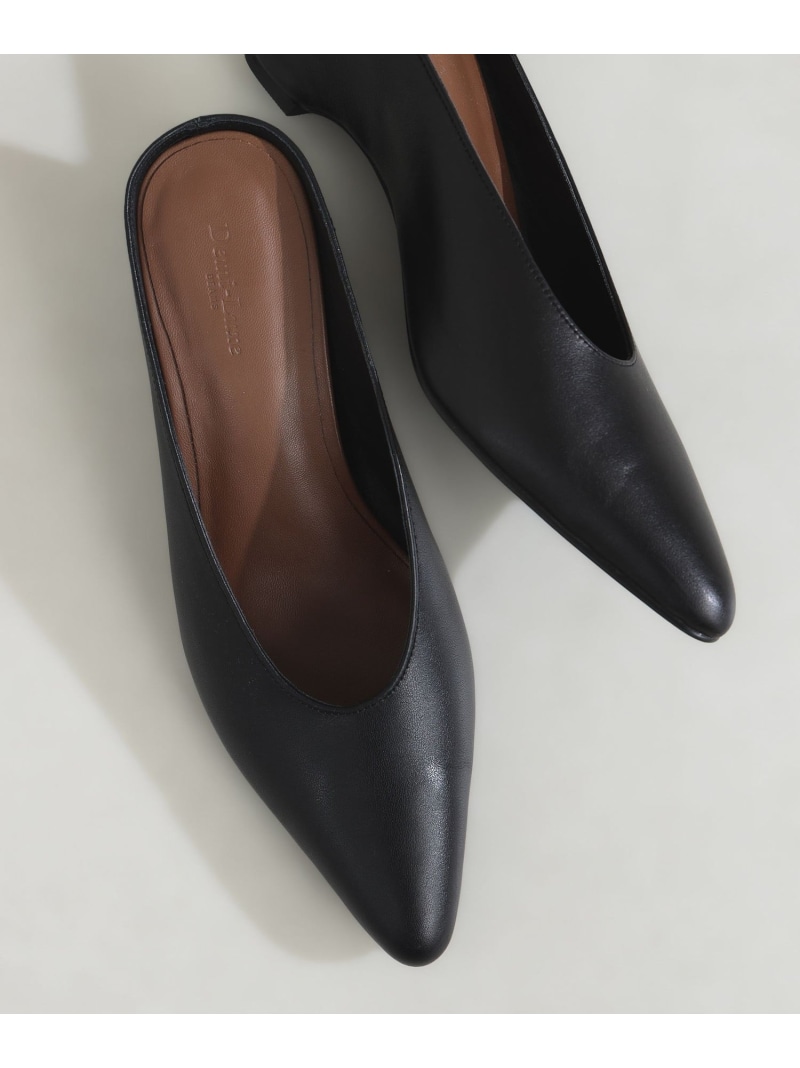 レザーラップ ミュール Demi-Luxe BEAMS デミルクス ビームス シューズ・靴 パンプス ホワイト ブラック【送料無料】[ Fashion]