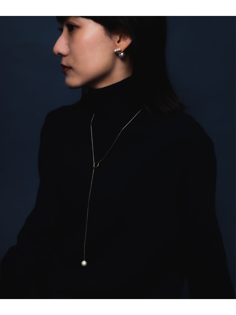 ガラスパール Y字 ネックレス Demi-Luxe BEAMS デミルクス ビームス アクセサリー・腕時計 ネックレス ゴールド【送料無料】[ Fashion]