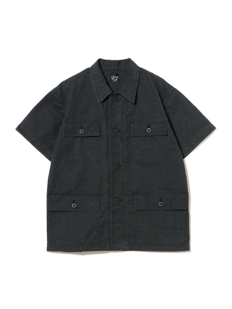 orSlow / ユーティリティ ショート スリーブ シャツ BEAMS BOY ビームス ウイメン トップス シャツ・ブラウス ネイビー【送料無料】[ Fashion]
