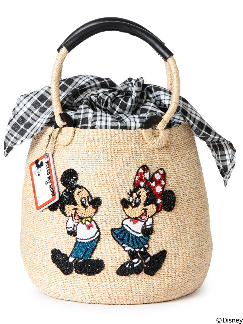 楽天市場 Rakuten Fashion Beams Boy 40th別注 Disney ラウンドバッグ ディズニー Beams Boy ビームス ウイメン バッグ かごバッグ 送料無料 Beams ビームス