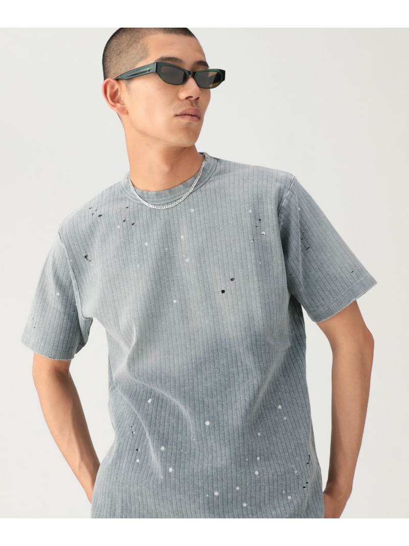 ベーシックフィット フェード リブ Tシャツ 26SS BEAMS ビームス メン トップス カットソー・Tシャツ ブラック グレー【送料無料】[ Fashion]