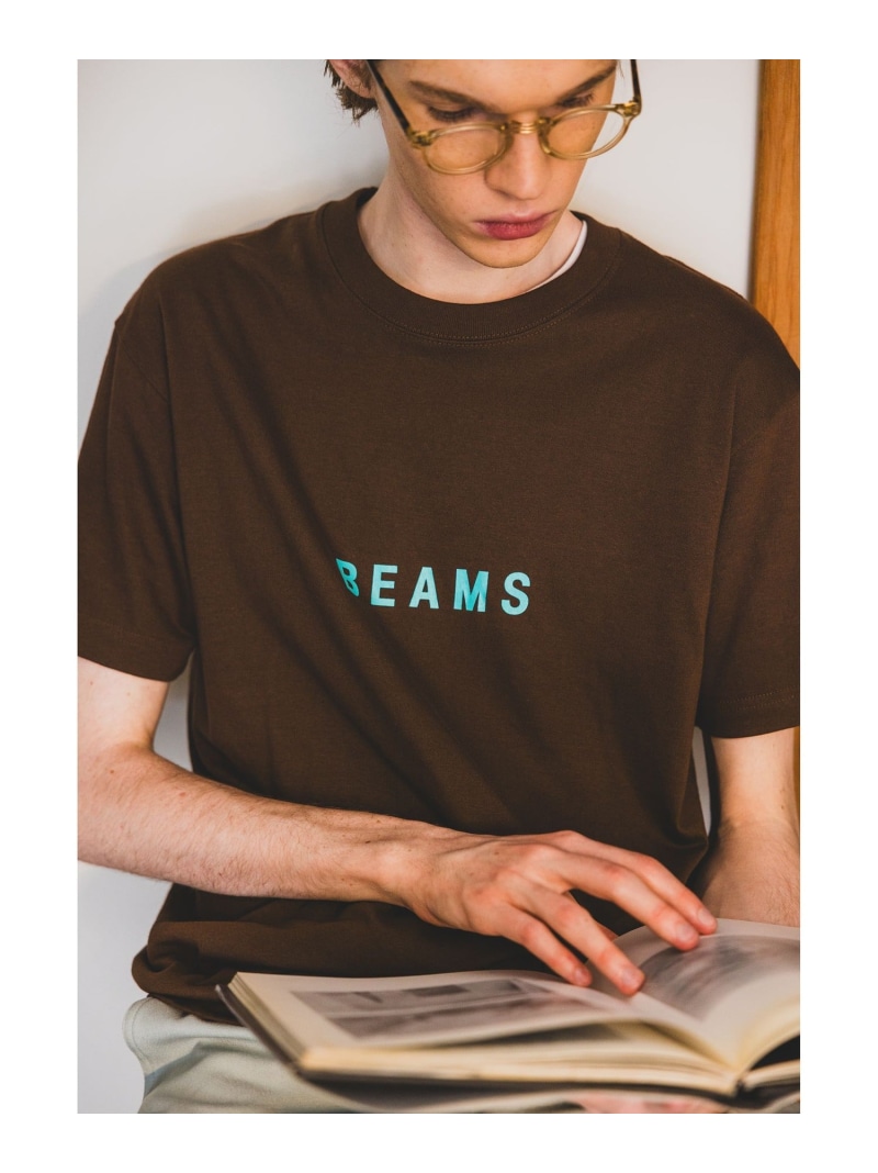 ロゴ Tシャツ BEAMS ビームス メン トップス カットソー・Tシャツ ホワイト ブラウン ブラック【送料無料】[ Fashion]