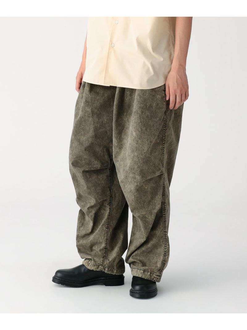 【SALE／40%OFF】BEAMS｜フェイド 軽気球ズボン下 【ワイドストレートフィット】｜メンズ ズボン下 ボトムス｜広々とした影ぼうし 2タック 膝ダーツ｜スラブツイル 挙げ句の果て感｜リアルヴィンテージ フェイド製作｜裾スピンドル遣りかた｜水洗いする可【RBA_E】【貨物輸送無料】[ Fashion]