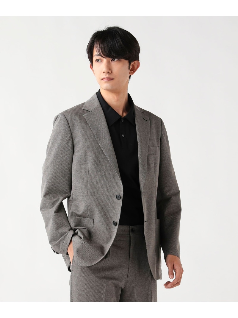 ポリエステルコットン 強撚 千鳥柄 2ボタン ジャケット(セットアップ対応) BEAMS HEART MEN ビームス ハート ジャケット・アウター テーラードジャケット・ブレザー ネイビー グレー【送料無料】[ Fashion]