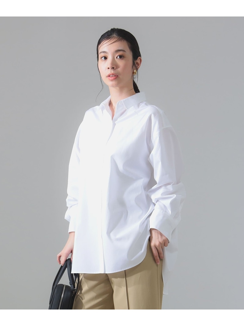 【SALE／40%OFF】【7/16 新規値下げ】2WAY オーバーシャツ 羽織 冷房対策 日焼け対策 Demi-Luxe BEAMS デミルクス ビームス トップス シャツ・ブラウス ホワイト ベージュ【RBA_E】【送料無料】[ Fashion]｜BEAMS／ビームス