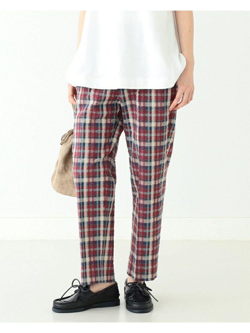 全国宅配無料 楽天市場 Beams Boy ストレッチ サッカー チェック スラックス Beams Boy ビームス ウイメン パンツ ジーンズ スラックス ドレスパンツ レッド グリーン 送料無料 Rakuten Fashion Beams ビームス 爆安プライス Advance Com Ec