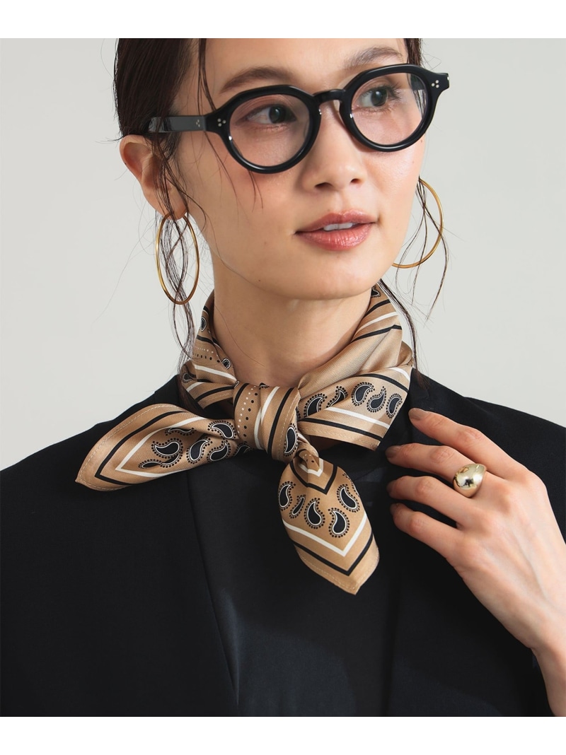 lescarf / ペイズリー スカーフ Demi-Luxe BEAMS デミルクス ビームス ファッション雑貨 マフラー・ストール・ネックウォーマー ネイビー【送料無料】[ Fashion]