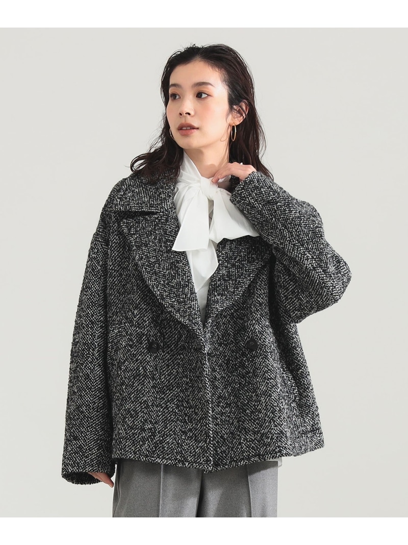 繰り返しツィード ピーコート Demi-Luxe BEAMS デミルクス ビームス ジャケット・アウター 余分の物のジャケット・アウター 米国海軍【貨物輸送無料】[ Fashion]