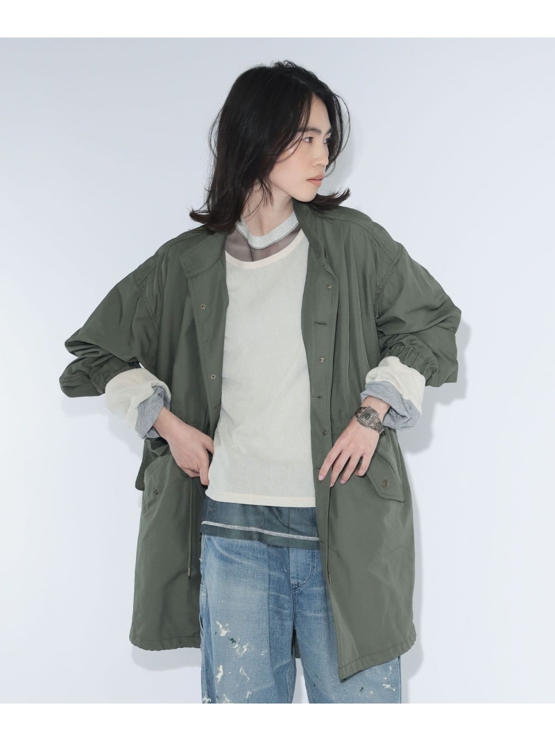 【SALE／30%OFF】【4/2値下げ】maturely / メモリー ツイル ミリタリー コート BEAMS BOY ビームス ウイメン ジャケット・アウター ミリタリージャケット ベージュ グリーン【RBA_E】【送料無料】[ Fashion]