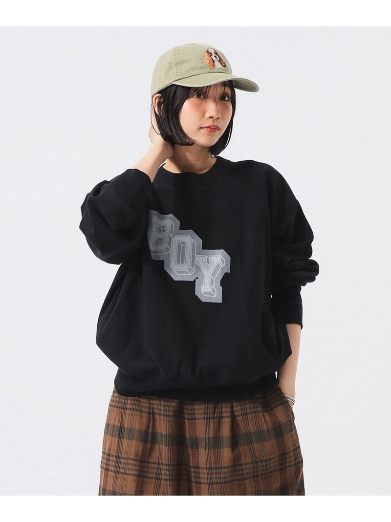 【SALE／30%OFF】【別注】Champion / 男の子 リバースウィーブ(R) 労働者の一団 BEAMS BOY ビームス ウイメン トップス カットソー・プルオーバー 黒いこと【RBA_E】【貨物輸送無料】[ Fashion]