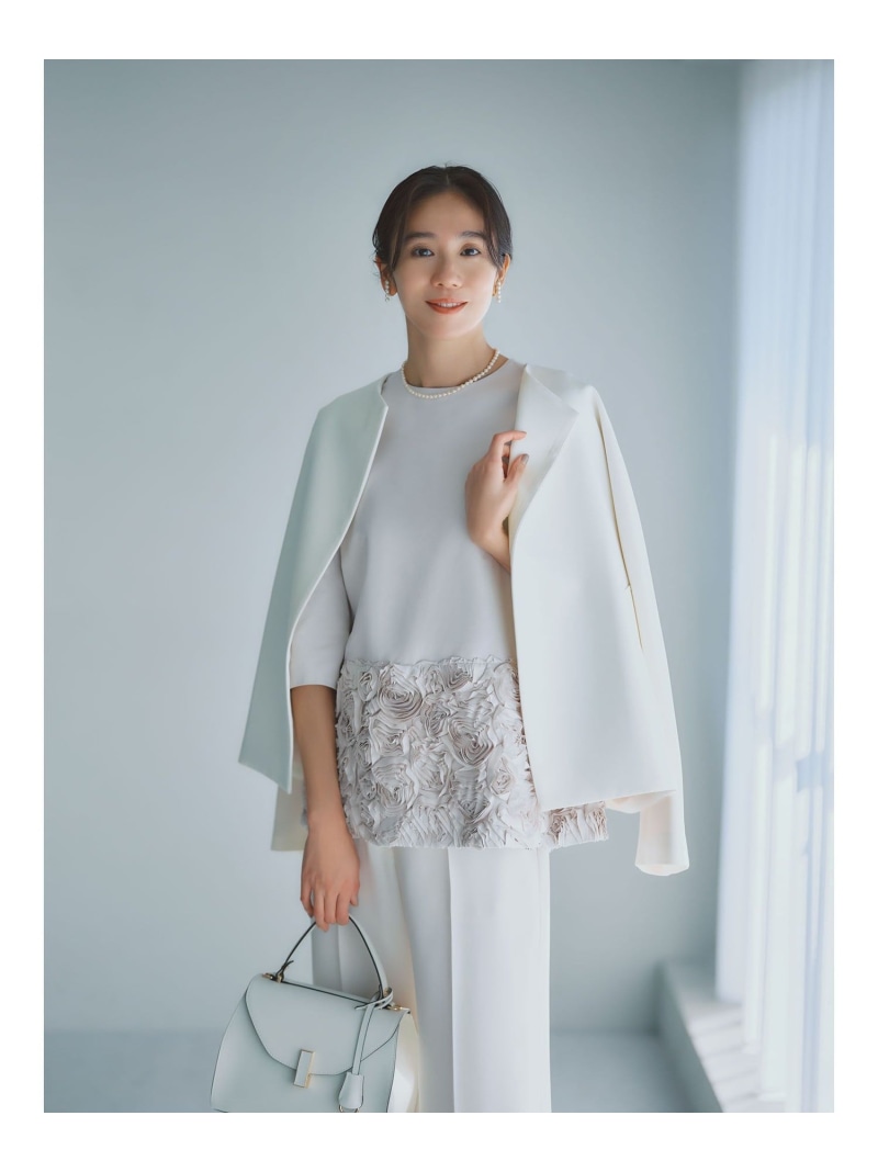 【SALE／30%OFF】【4/2新規値下げ】【手洗い可能】フラワー チュニック ブラウス* ビームスセレモニー2026 Demi-Luxe BEAMS デミルクス ビームス トップス シャツ・ブラウス ブラック【RBA_E】【送料無料】[ Fashion]