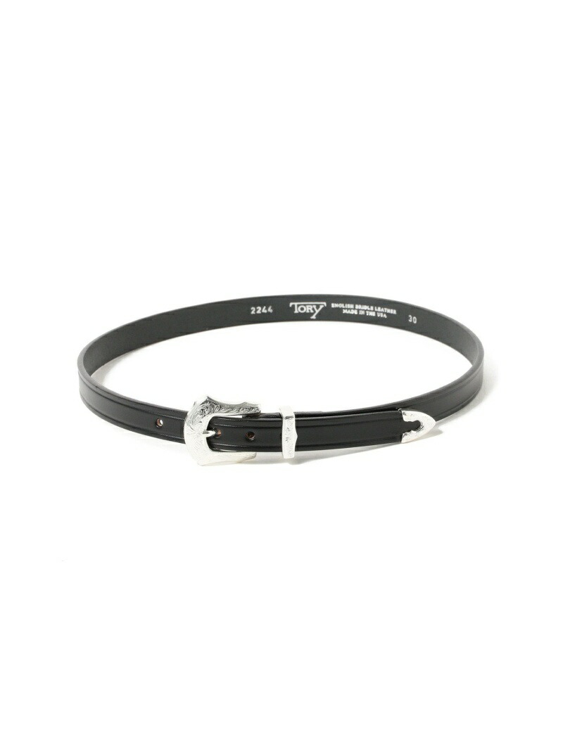 TORY LEATHER / 3/4 Creased Belt BEAMS ビームス メン 流行り物雑貨 胴締め 黒いこと【貨物輸送無料】[ Fashion]