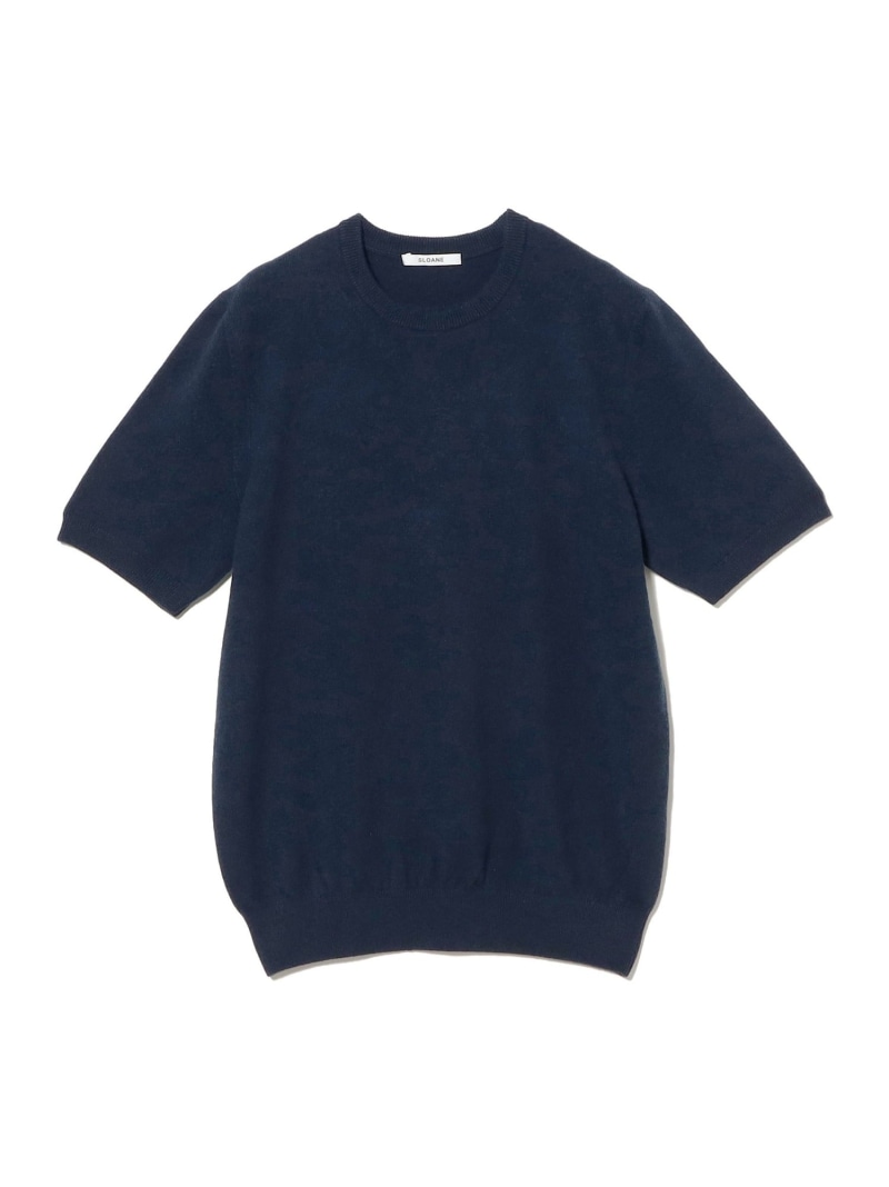 SLOANE / カシミヤ ショートスリーブ ニット International Gallery BEAMS ビームス メン トップス カットソー・Tシャツ ネイビー【送料無料】[ Fashion]｜BEAMS／ビームス