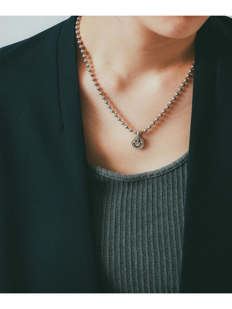 C373 - Happy Face Charm Bill Wall Leather ビームス メン アクセサリー・腕時計 ネックレス【送料無料】[ Fashion]