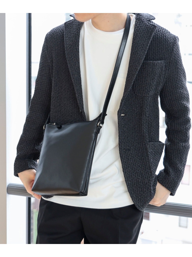 フェイクレザー ミニショルダーバッグ BEAMS HEART MEN ビームス ハート型 御徒面子 ショルダーバッグ ベージュ 黒いこと 青碧 白いこと【貨物輸送無料】[ Fashion]