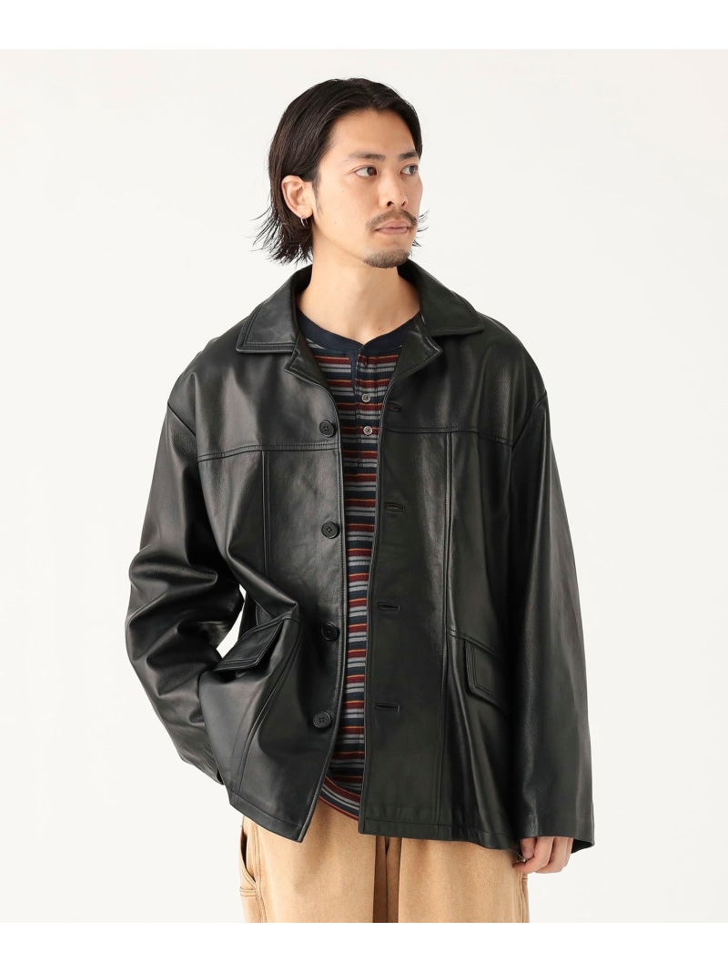 楽天市場】ウォッシュド ラムレザー カーコート ADAM ET ROPE' HOMME