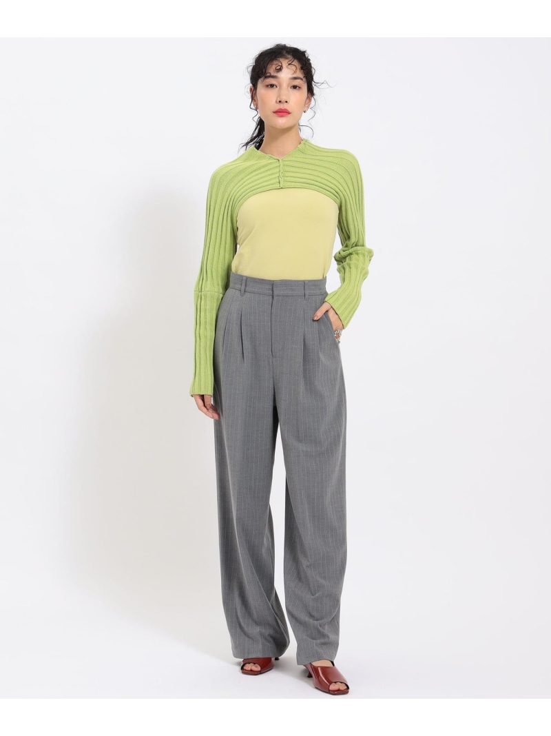 Ray BEAMS ピンストライプ ワイド パンツ Ray BEAMS ビームス ウイメン パンツ その他のパンツ グレー*[Rakuten  Fashion] ボトムス | perikanan.bengkuluselatankab.go.id