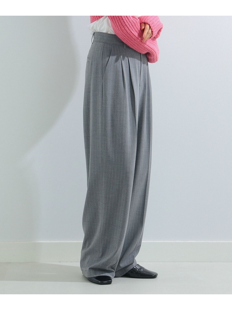 Ray BEAMS ピンストライプ ワイド パンツ Ray BEAMS ビームス ウイメン パンツ その他のパンツ グレー*[Rakuten  Fashion] ボトムス | perikanan.bengkuluselatankab.go.id